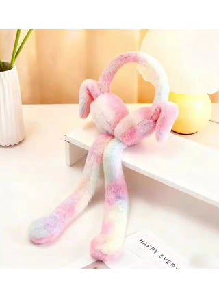 Plush Rabbit Ear Earmuffs for Kids – Soft Fluffy Winter Ear Warmers-Assorted Colour - view 3